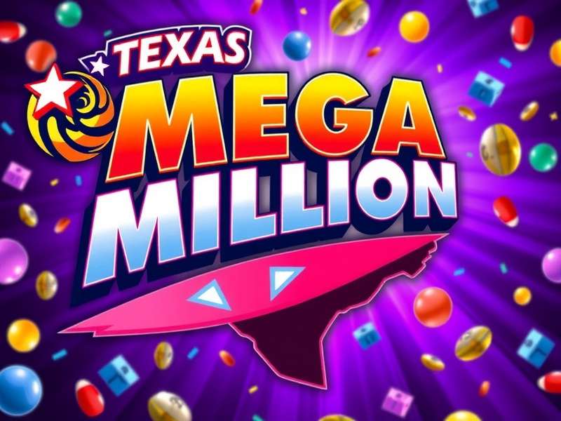 Texas Mega Millions lottery ticket with iconic state symbols