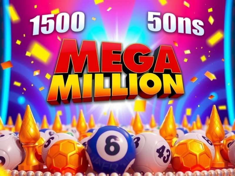 Mega Millions lottery tickets and jackpot visualization