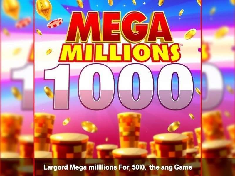 Visualization of the current Mega Millions jackpot amount growing over time