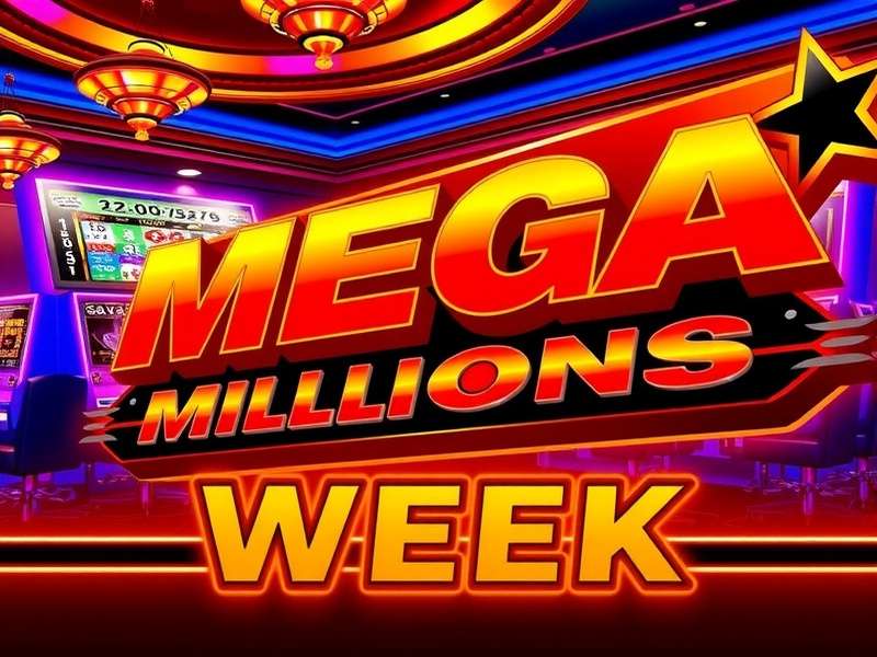 Mega Millions lottery tickets and calendar showing Tuesday and Friday