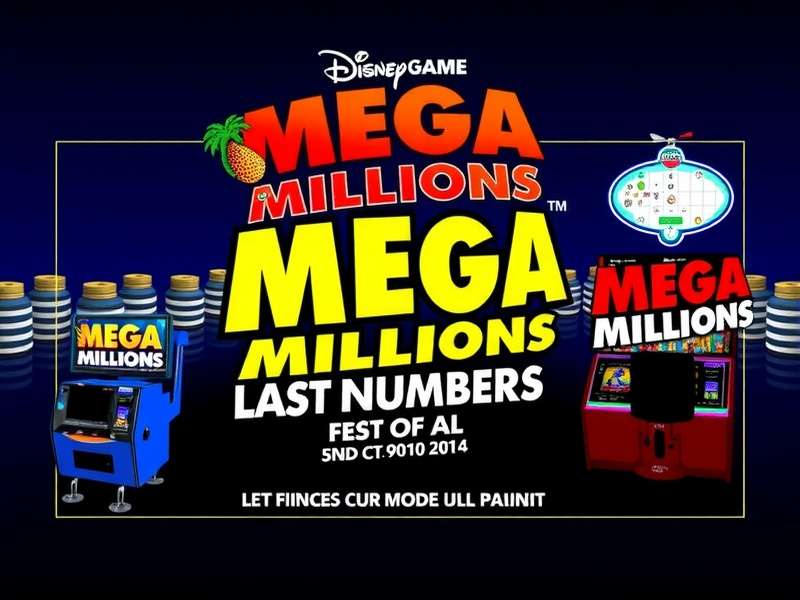 Mega Millions lottery tickets and numbers display