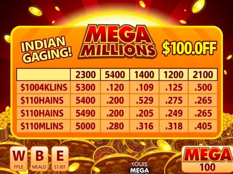 Mega Millions Payout Chart Ohio showing prize tiers and odds