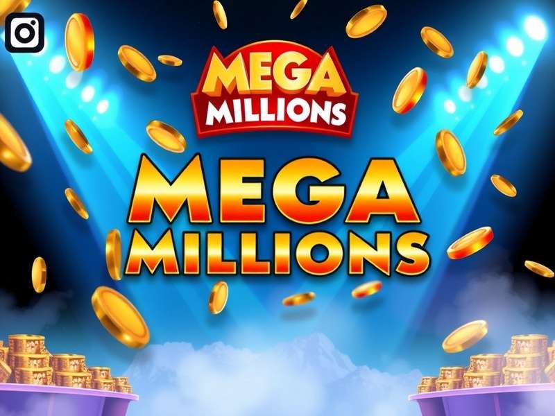 Mega Millions live draw with balls and studio setup
