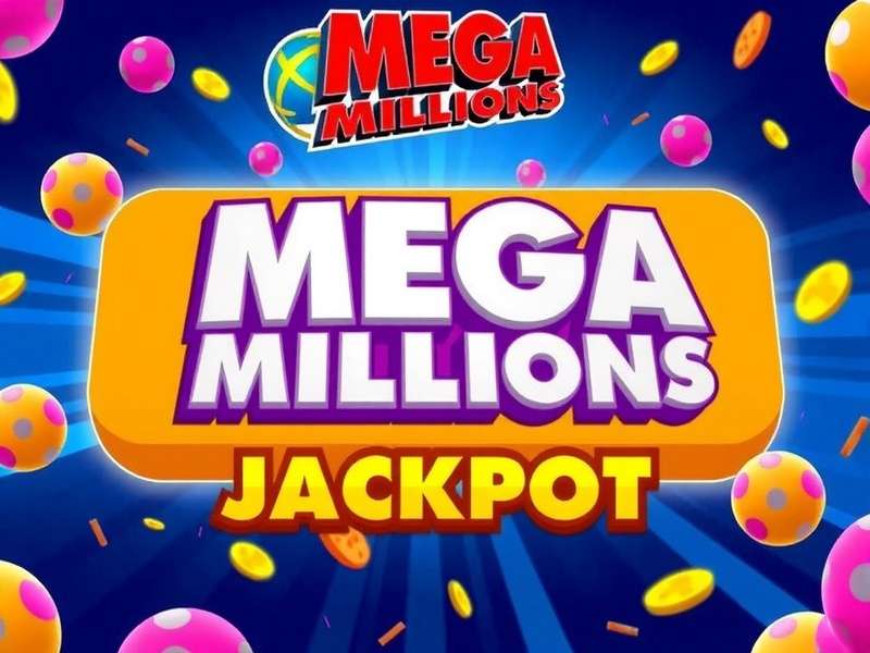 Mega Millions lottery tickets and golden coins representing the October 21 2025 jackpot
