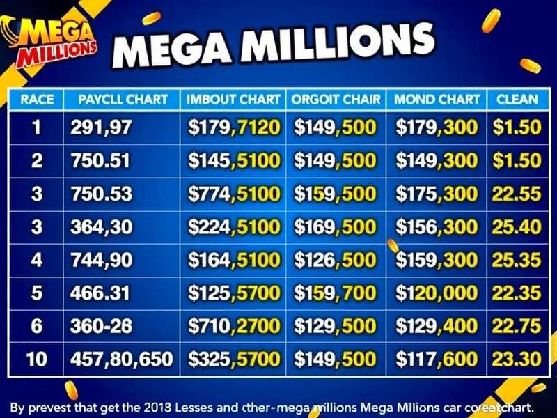 Detailed infographic of Mega Millions prize tiers and odds for 2025