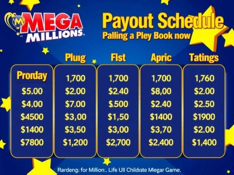 Mega Millions lottery tickets and payout schedule chart