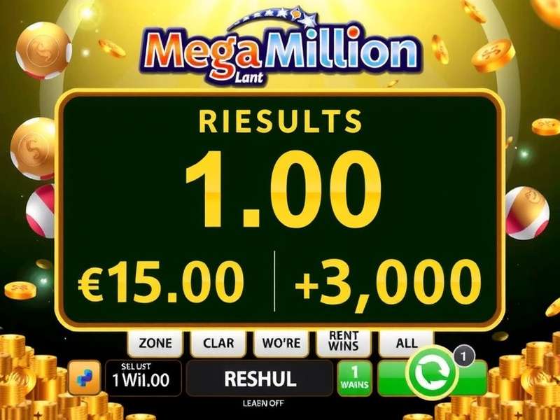 Mega Millions lottery ticket and coins