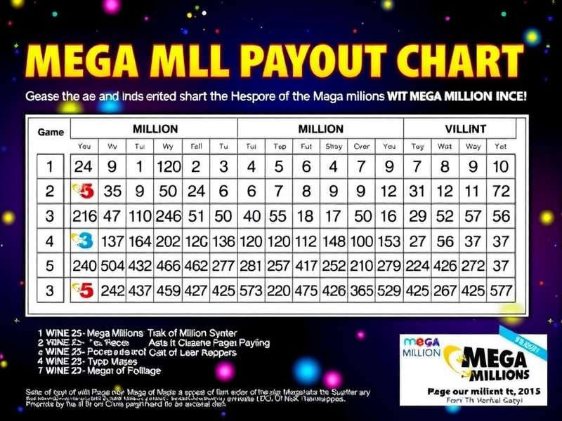 Visual infographic of Mega Millions prize tiers and odds for New York players