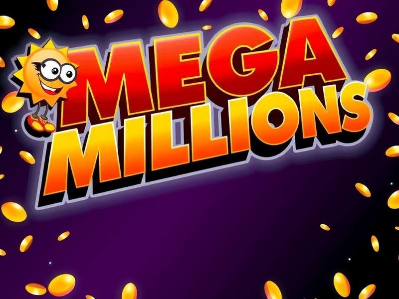 Mega Millions lottery ticket with winning numbers displayed