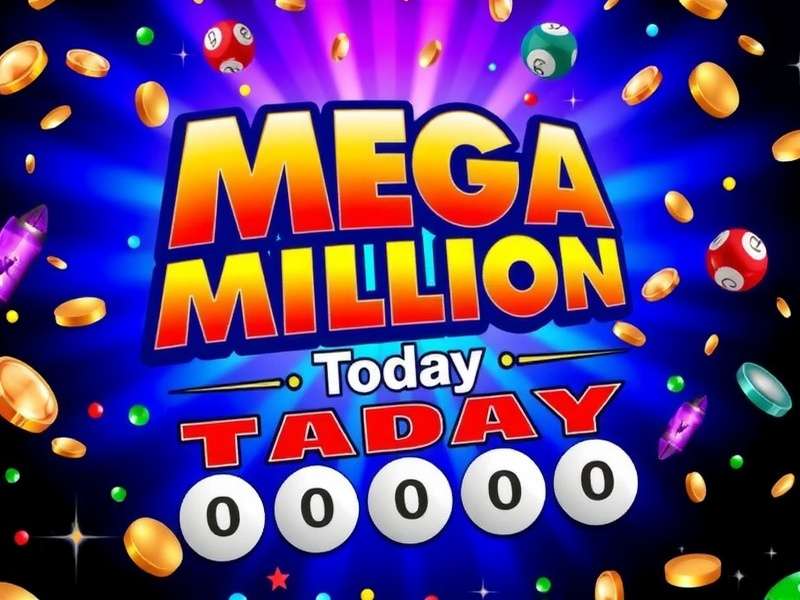Mega Millions lottery ticket and coins