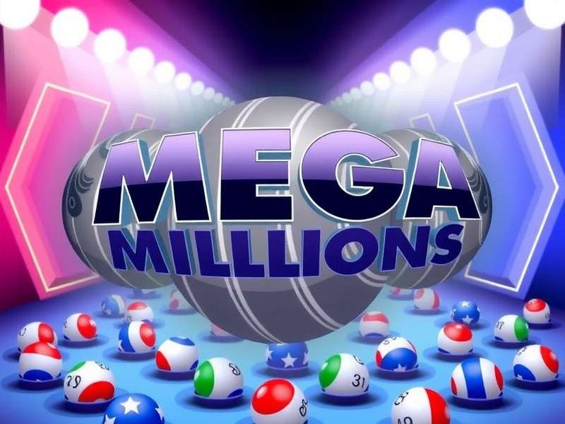 USA Mega Millions lottery ticket with winning numbers display