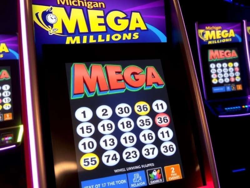 Mega Millions lottery tickets and money