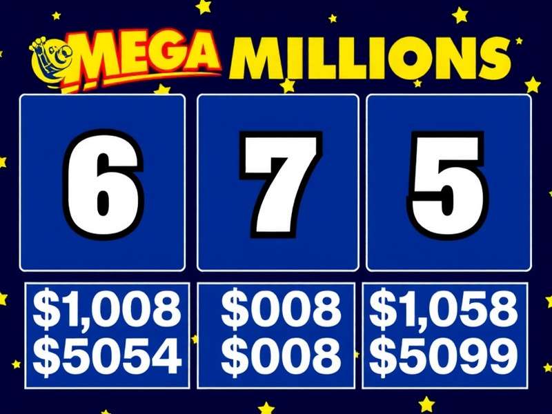 Mega Millions lottery ticket and golden coins