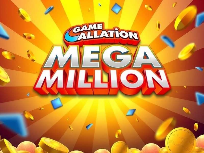 Visualization of Mega Millions balls and drum, showing the draw process