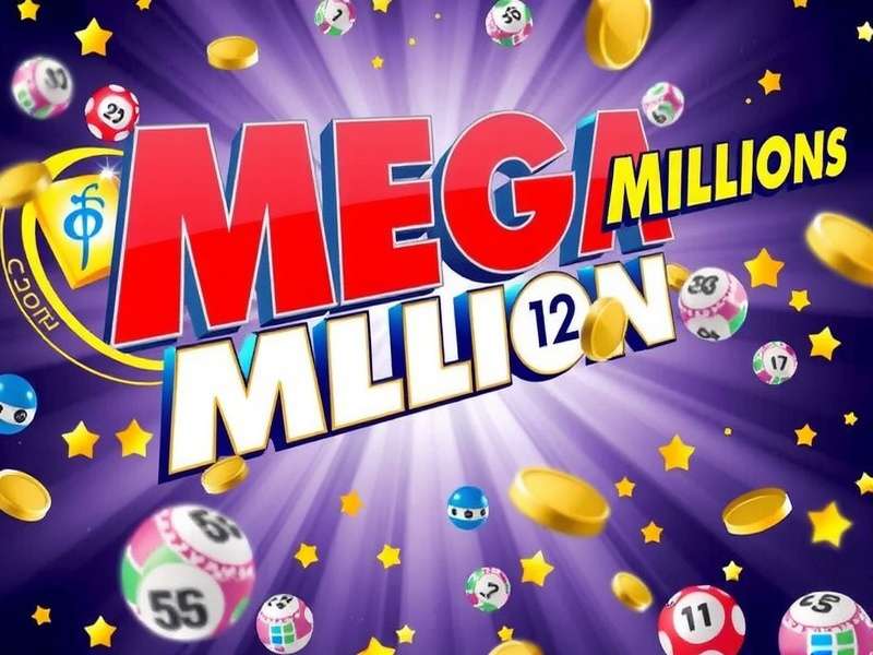 Mega Millions lottery ticket and jackpot visualization