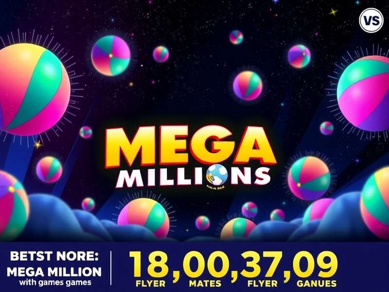 Mega Millions lottery tickets and a golden coin