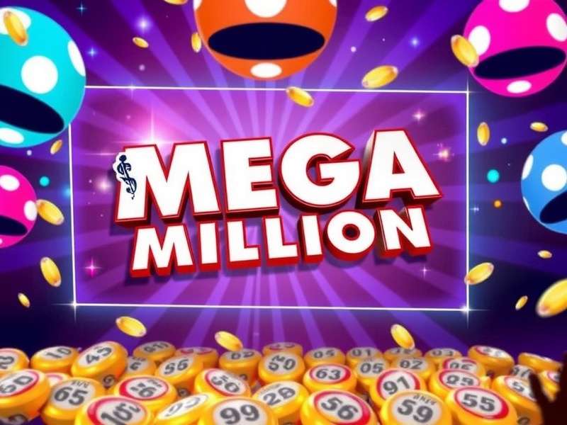 Mega Millions lottery tickets and gold coins representing USA lottery winning history