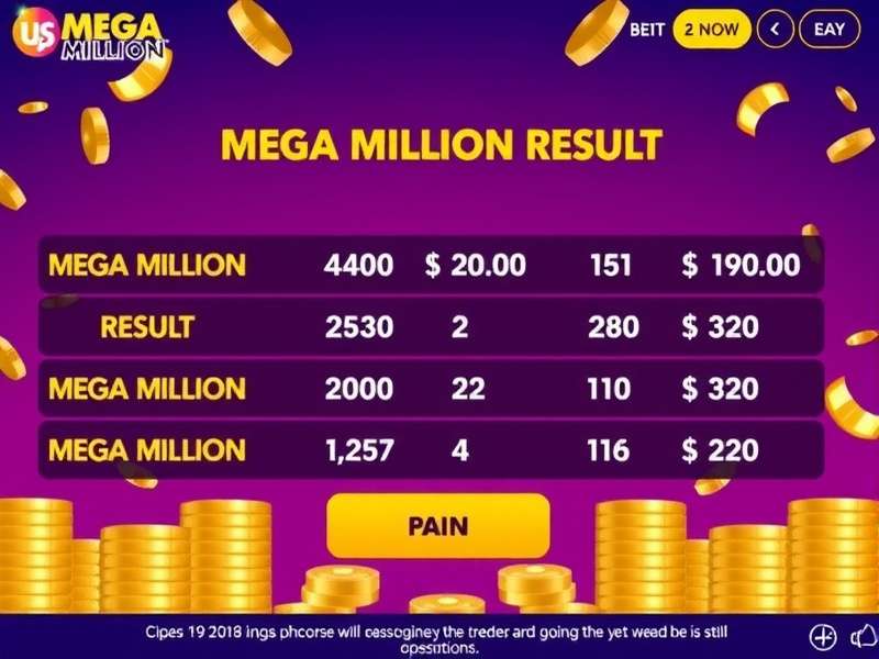 Us Mega Million Result official drawing machine with golden balls