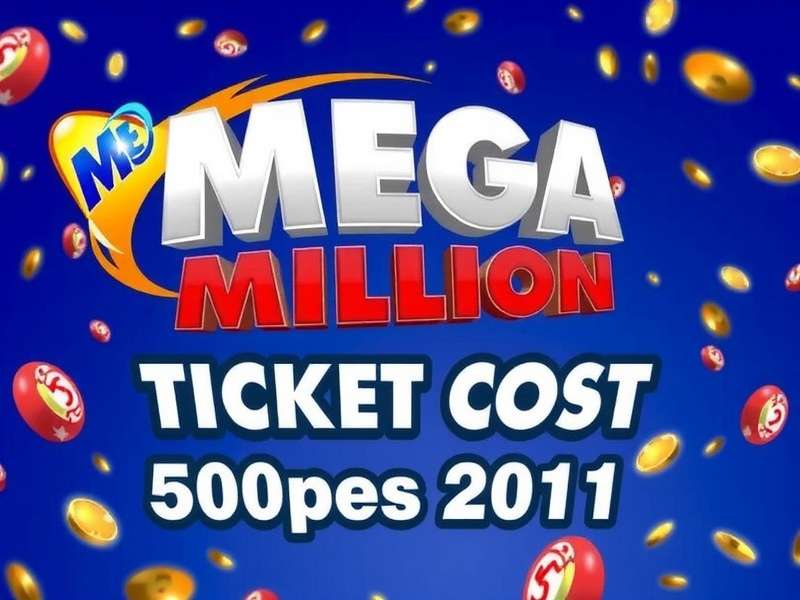 Mega Millions ticket cost breakdown with golden coins and lottery balls