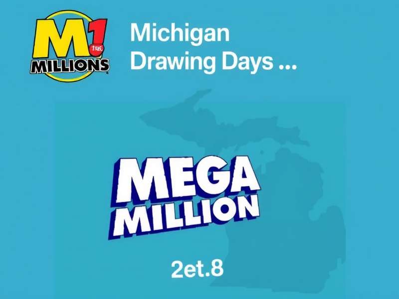 Mega Millions lottery tickets being purchased at a Michigan retail store with drawing schedule displayed