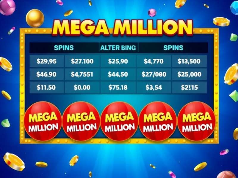 Mega Millions jackpot growth chart showing record-breaking prize pool trends for 2025