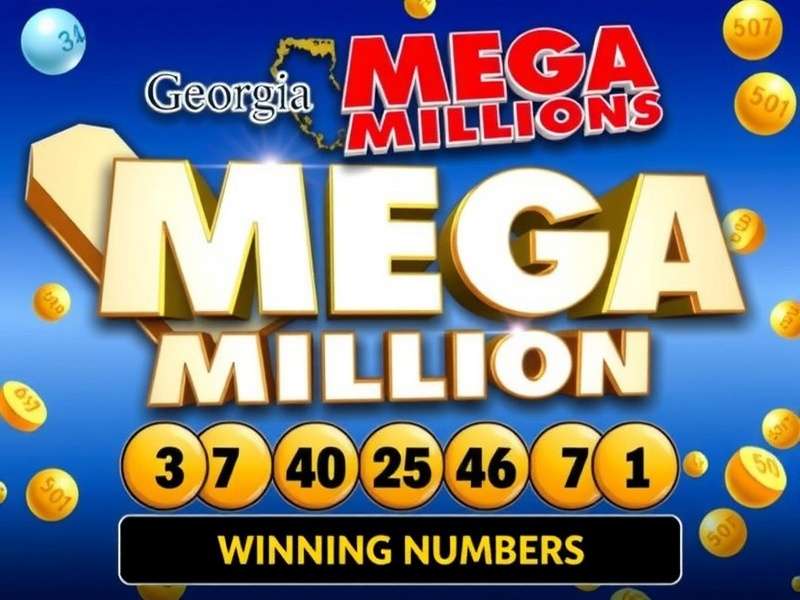 Mega Millions lottery ticket with gold coins and a lucky charm, representing Georgia winning numbers