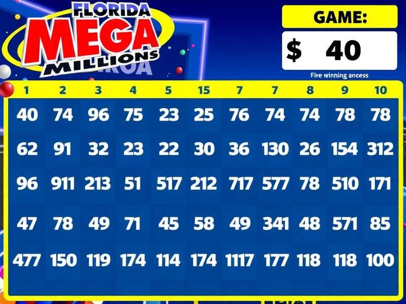 Florida Mega Millions past winning numbers archive visualization showing draw history and jackpot trends